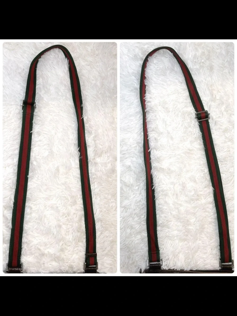 Gucci Beige/Brown GG Canvas Messenger with Green-Red Web Strap